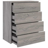 Vidaxl dressoir met 4 lades 60x30,5x71 cm grijs sonoma
