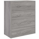 Vidaxl dressoir met 4 lades 60x30,5x71 cm grijs sonoma