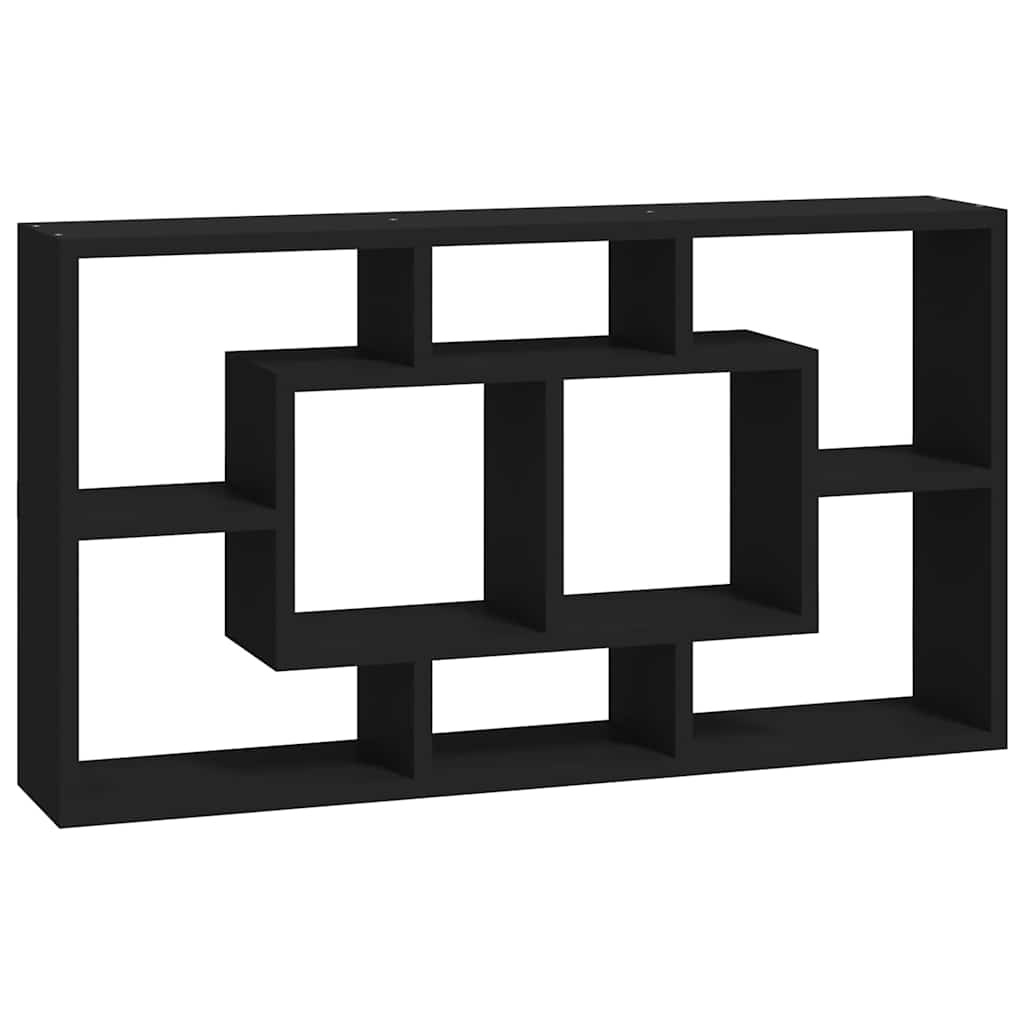 Vidaxl wandschap 8 vakken zwart