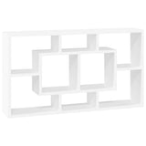 Vidaxl wandschap 8 vakken hoogglans wit