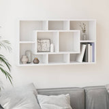 Vidaxl wandschap 8 vakken hoogglans wit