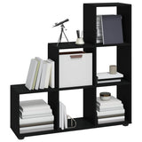 Vidaxl boekenkast trapvormig 107 cm bewerkt hout zwart