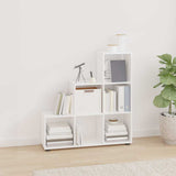 Vidaxl boekenkast trapvormig 107 cm bewerkt hout hoogglans wit