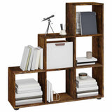 Vidaxl boekenkast trapvormig 107 cm bewerkt hout gerookt eikenkleurig
