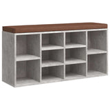 Vidaxl schoenenbank 103x30x48 cm bewerkt hout betongrijs