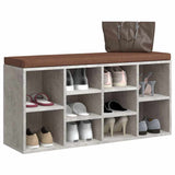 Vidaxl schoenenbank 103x30x48 cm bewerkt hout betongrijs