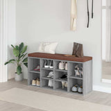 Vidaxl schoenenbank 103x30x48 cm bewerkt hout grijs sonoma eikenkleur