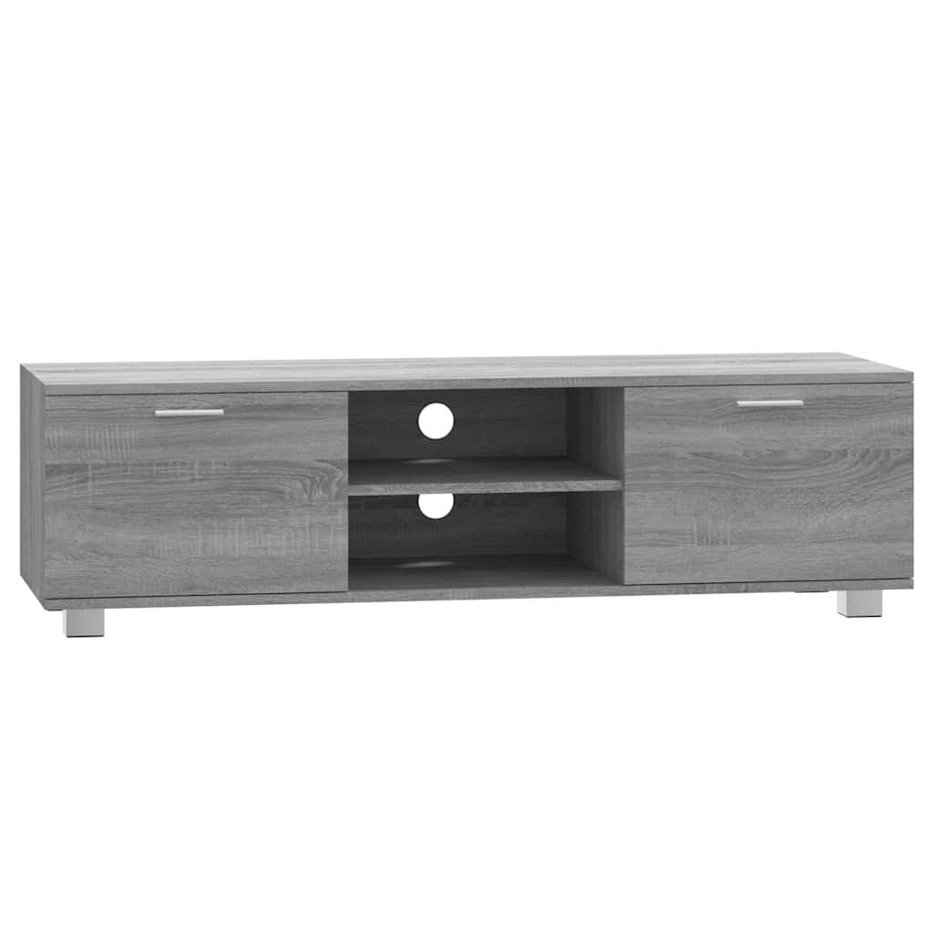 Vidaxl tv-meubel 140x40,5x35 cm bewerkt hout grijs sonoma eikenkleurig