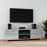 Vidaxl tv-meubel 140x40,5x35 cm bewerkt hout grijs sonoma eikenkleurig
