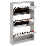 Vidaxl-Schuhschrank mit Spiegel 3-Schicht 63x17x102,5 cm Betonpreis
