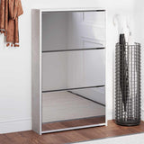 Vidaxl-Schuhschrank mit Spiegel 3-Schicht 63x17x102,5 cm Betonpreis