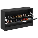 Vidaxx Schuhbank 80x24x45 cm lackiertes Holz schwarz