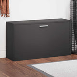 Vidaxx Schuhbank 80x24x45 cm lackiertes Holz schwarz