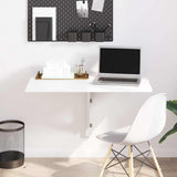 Vidaxl wandtafel inklapbaar 100x60x56 cm bewerkt hout hoogglans wit