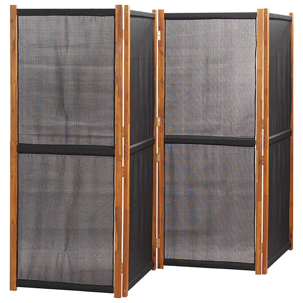 Vidaxl kamerscherm met 4 panelen 280x180 cm zwart