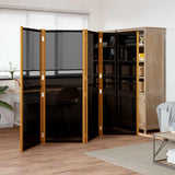 Vidaxl kamerscherm met 4 panelen 280x180 cm zwart