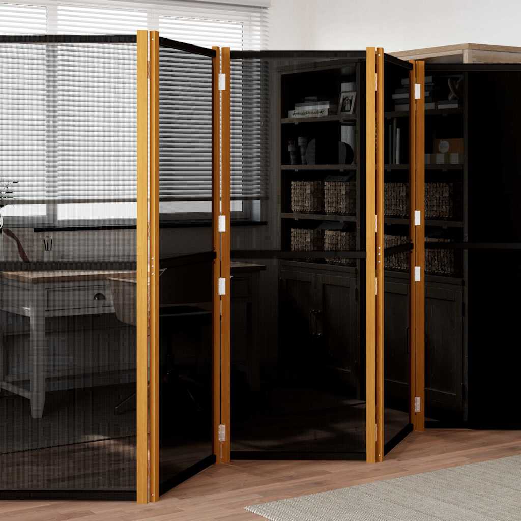 Vidaxl kamerscherm met 5 panelen 350x180 cm zwart