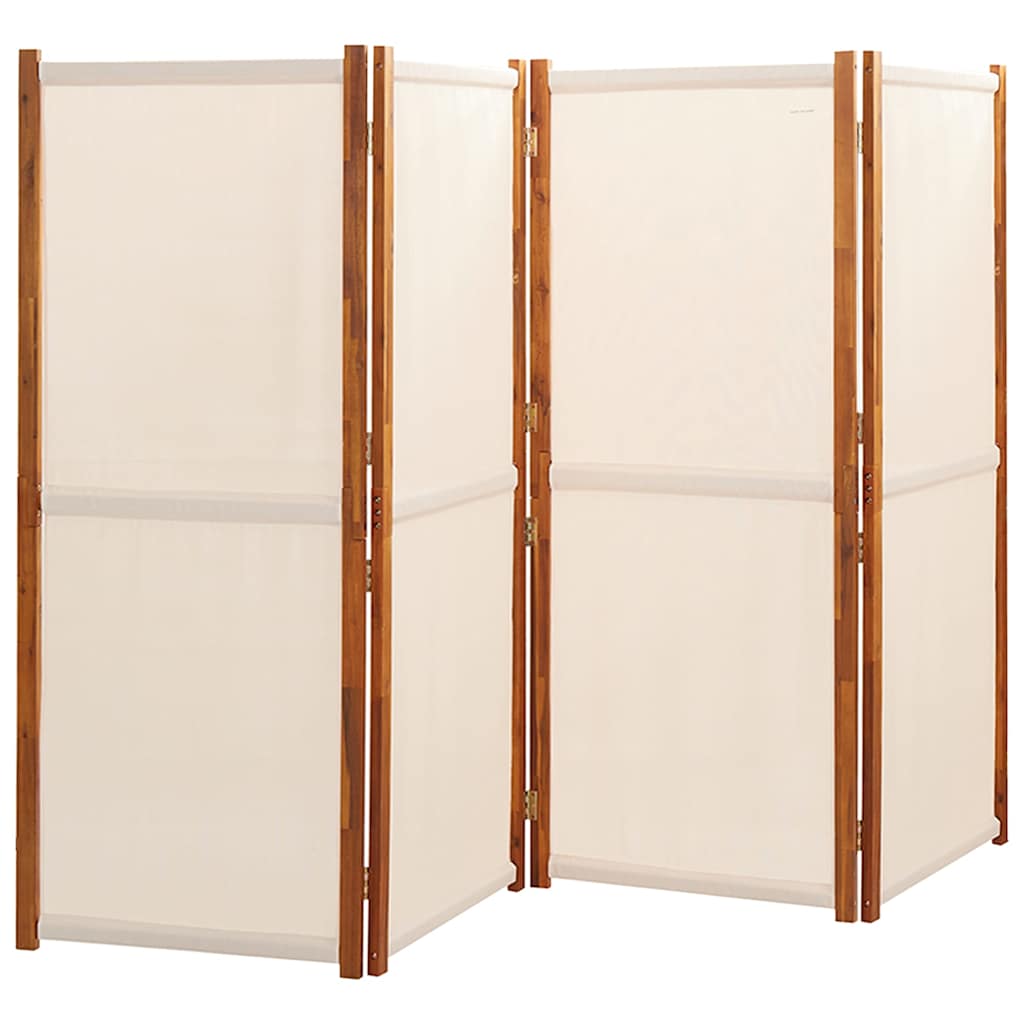 Vidaxl kamerscherm met 4 panelen 280x180 cm crèmewit