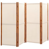 Vidaxl kamerscherm met 4 panelen 280x180 cm crèmewit