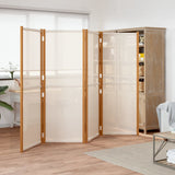 Vidaxl kamerscherm met 4 panelen 280x180 cm crèmewit
