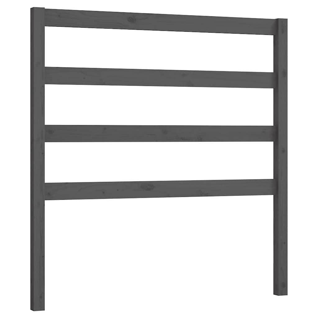 Vidaxl hoofdbord 106x4x100 cm massief grenenhout grijs