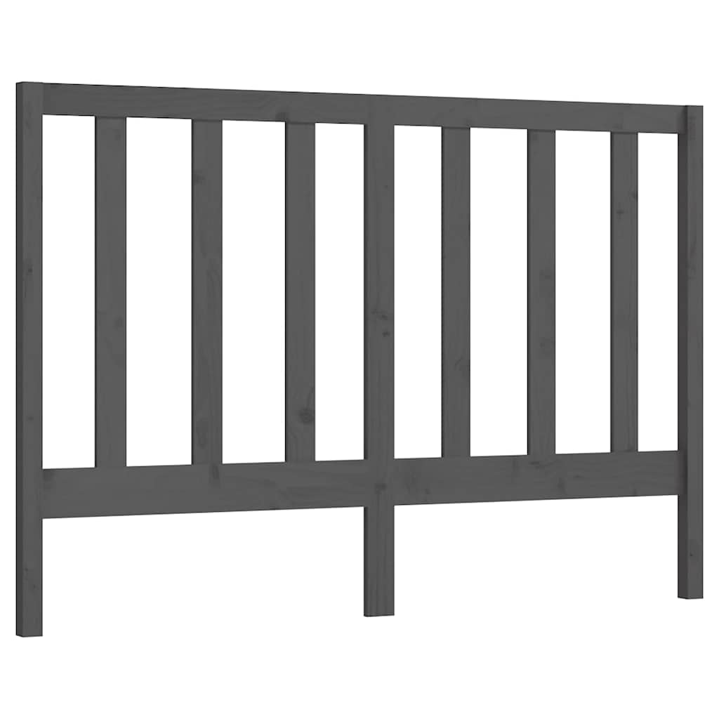Vidaxl hoofdbord 141x4x100 cm massief grenenhout grijs