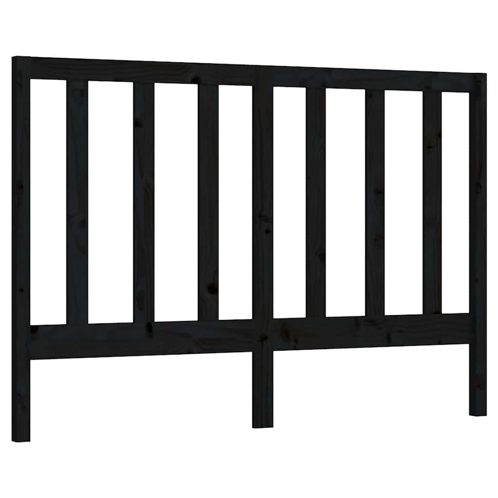 Vidaxl hoofdbord 166x4x100 cm massief grenenhout zwart
