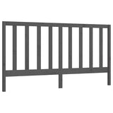 Vidaxl hoofdbord 206x4x100 cm massief grenenhout grijs