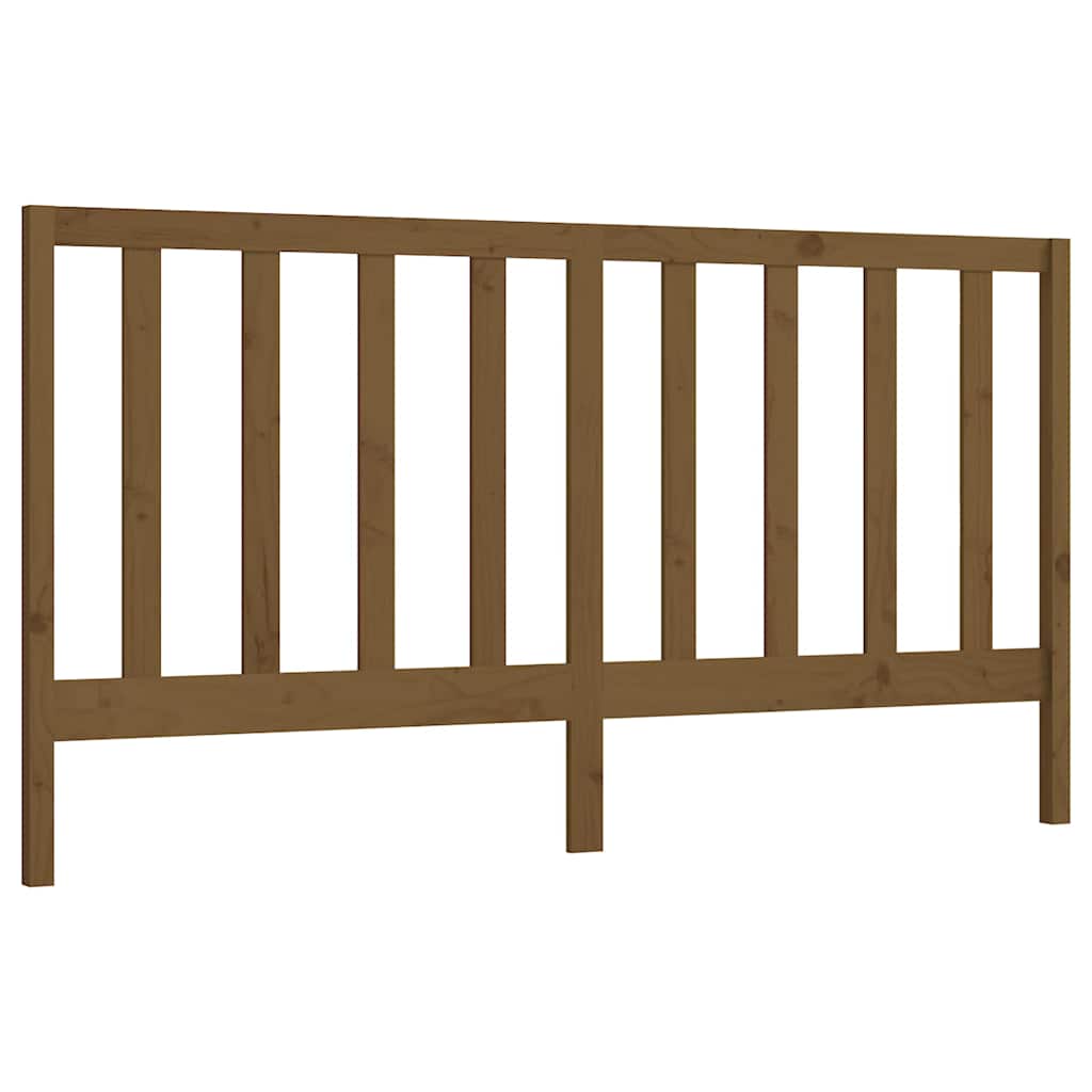 Vidaxl hoofdbord 206x4x100 cm massief grenenhout honingbruin