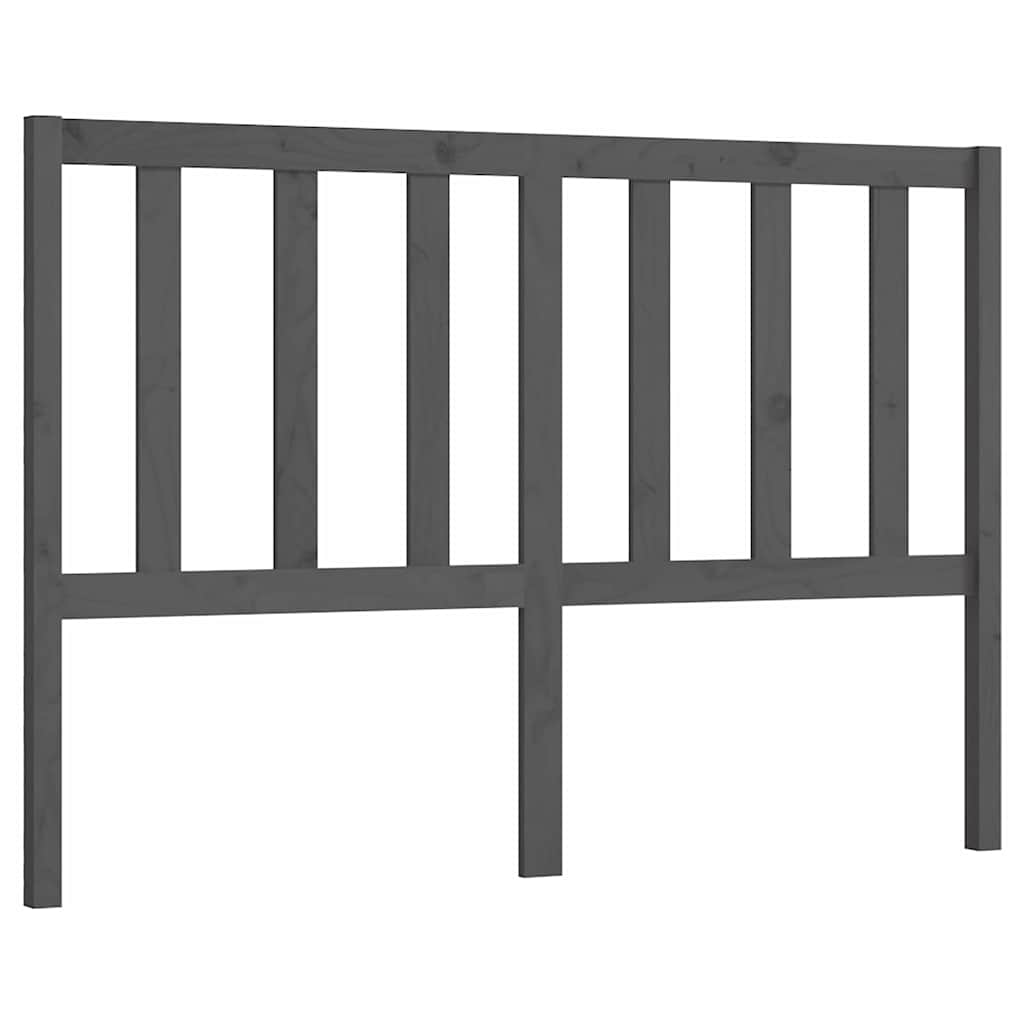 Vidaxl hoofdbord 141x4x100 cm massief grenenhout grijs