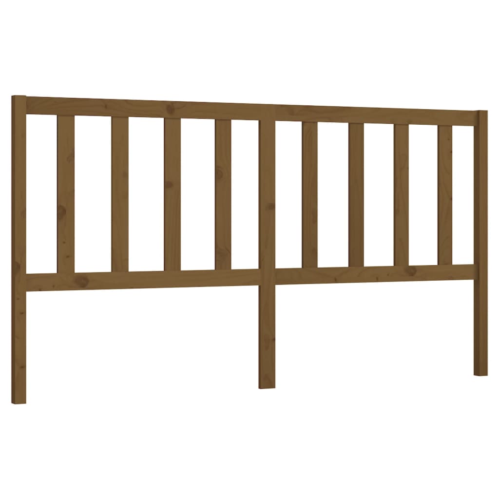 Vidaxl hoofdbord 186x4x100 cm massief grenenhout honingbruin