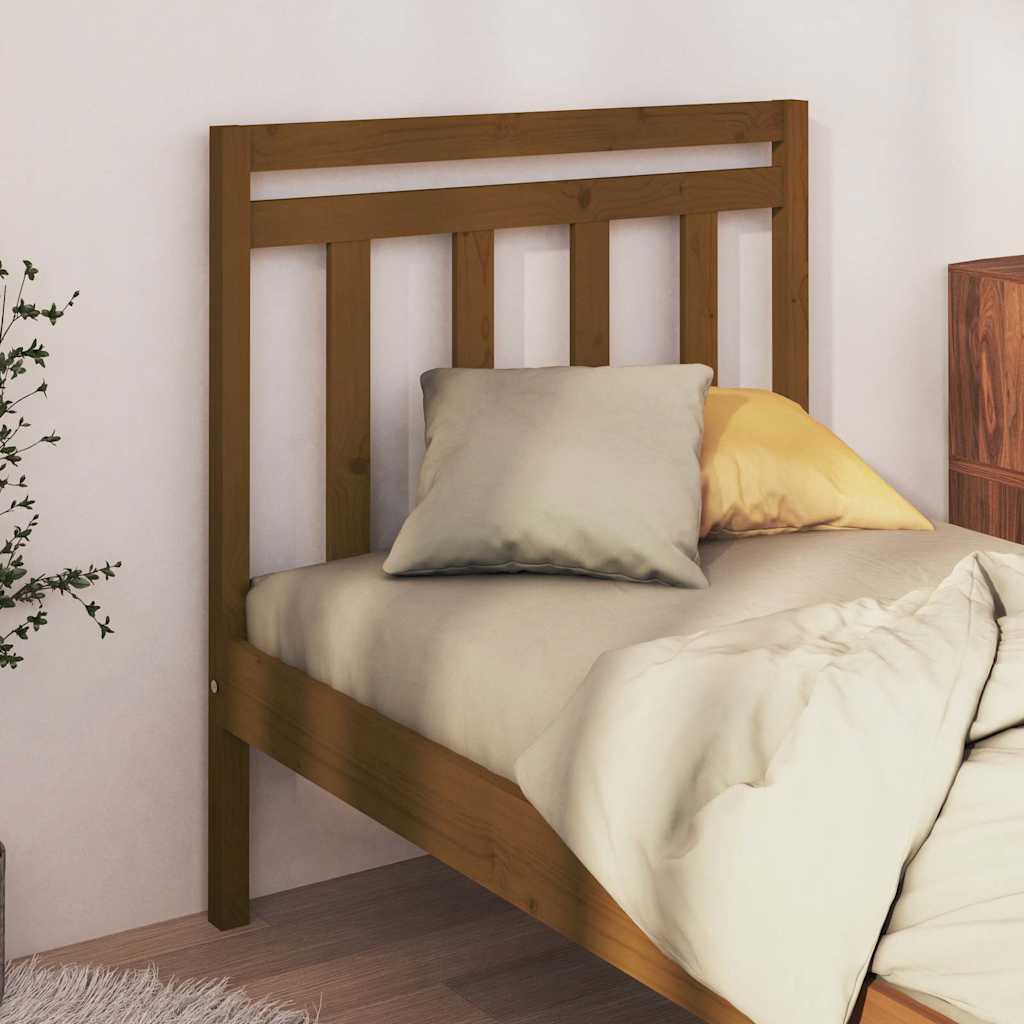 Vidaxl hoofdbord 106x4x100 cm massief grenenhout honingbruin