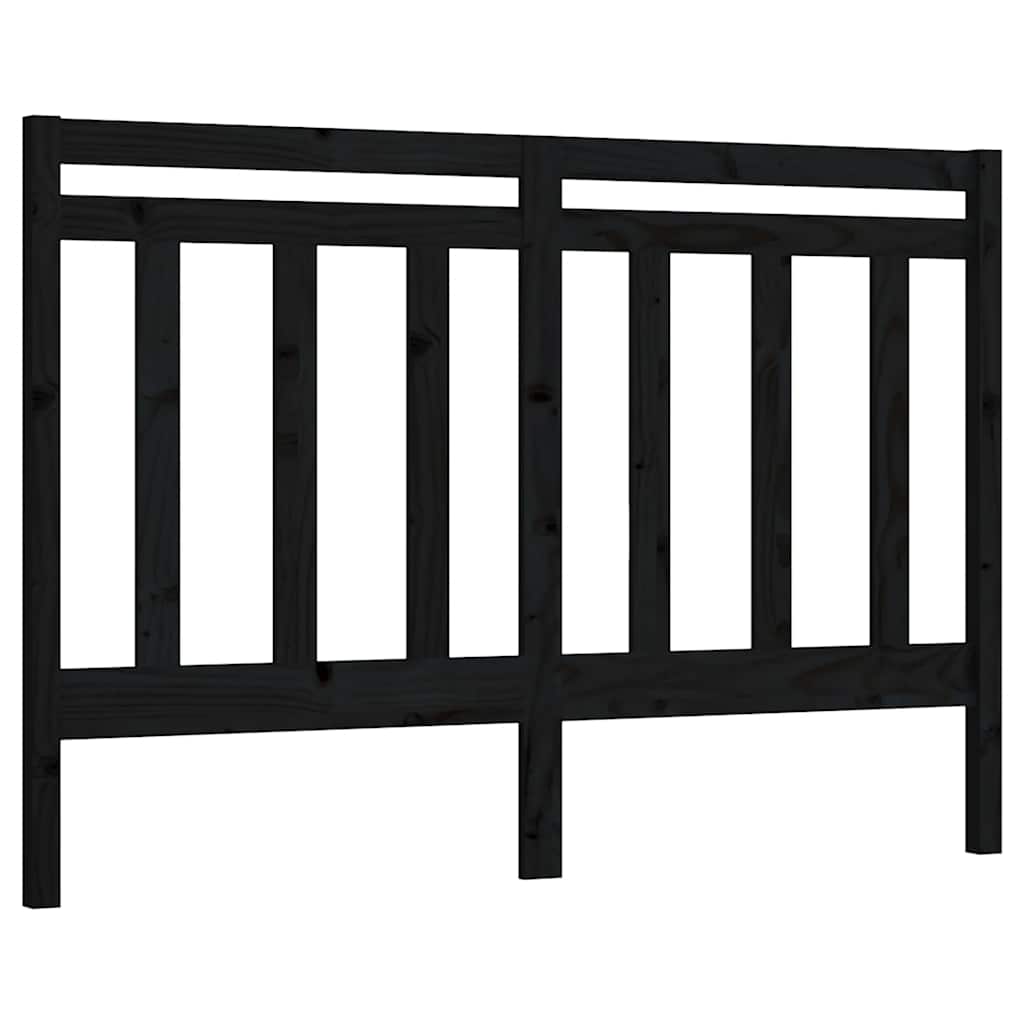 Vidaxl hoofdbord 156x4x100 cm massief grenenhout zwart