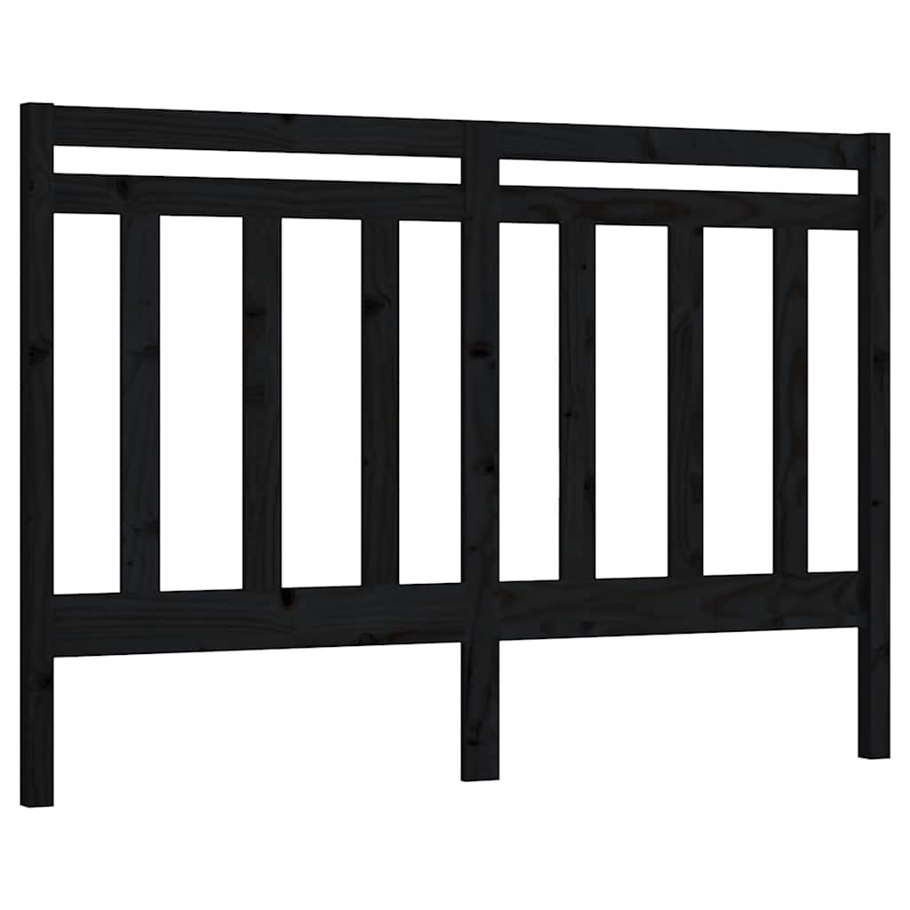 Vidaxl hoofdbord 166x4x100 cm massief grenenhout zwart