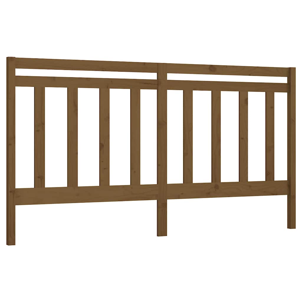 Vidaxl hoofdbord 206x4x100 cm massief grenenhout honingbruin