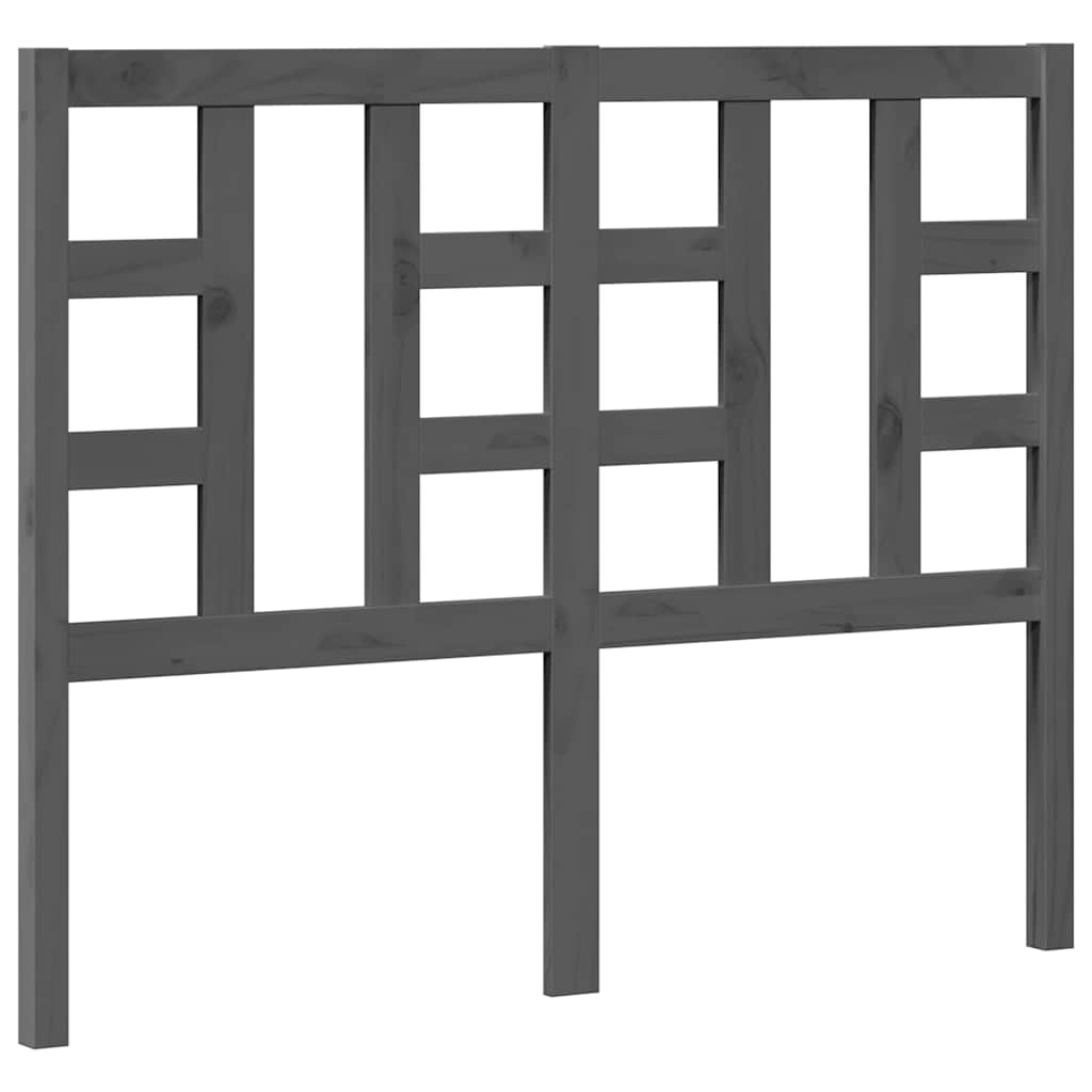 Vidaxl hoofdbord 126x4x100 cm massief grenenhout grijs