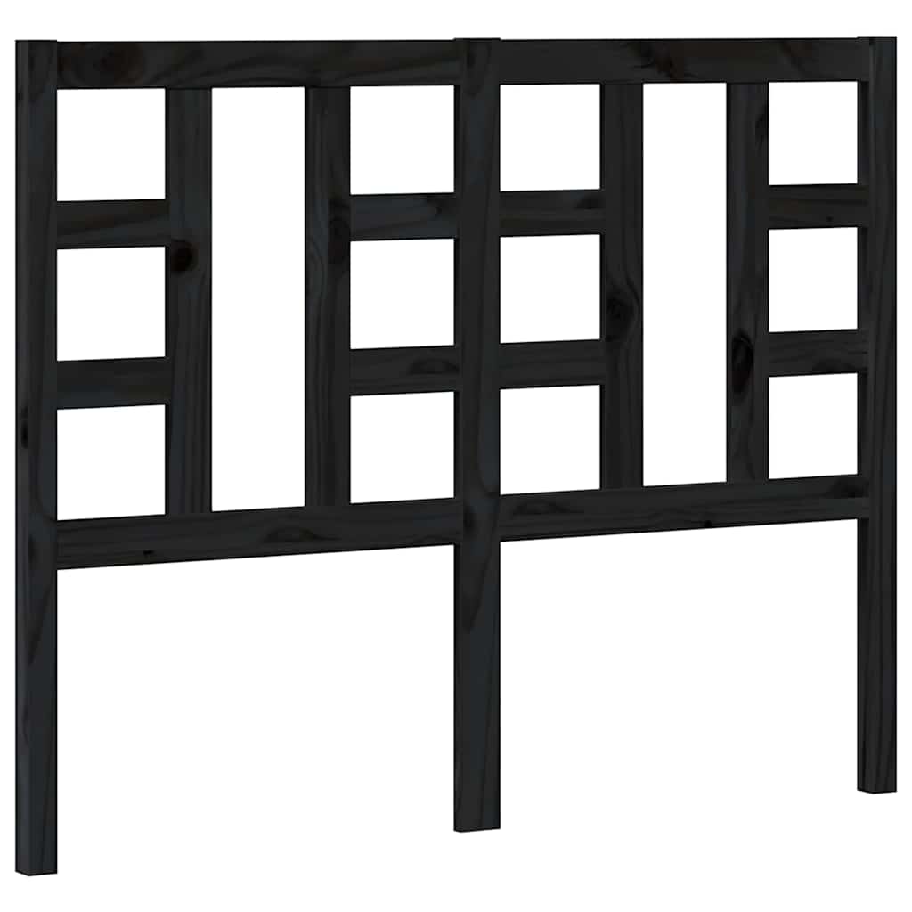Vidaxl hoofdbord 126x4x100 cm massief grenenhout zwart