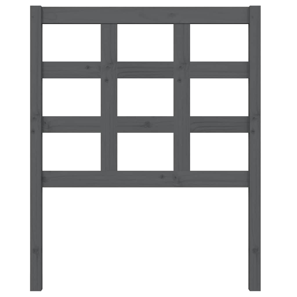 Vidaxl hoofdbord 80,5x4x100 cm massief grenenhout grijs