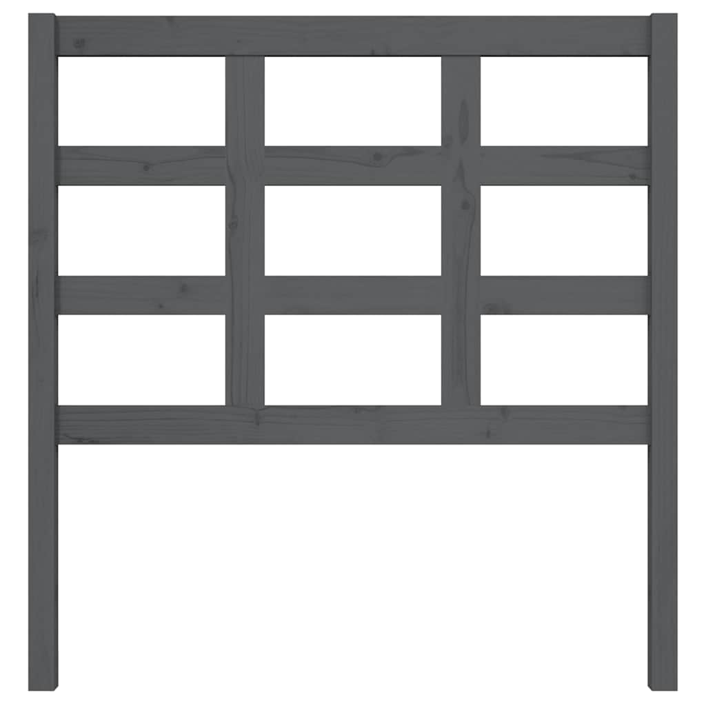 Vidaxl hoofdbord 95,5x4x100 cm massief grenenhout grijs