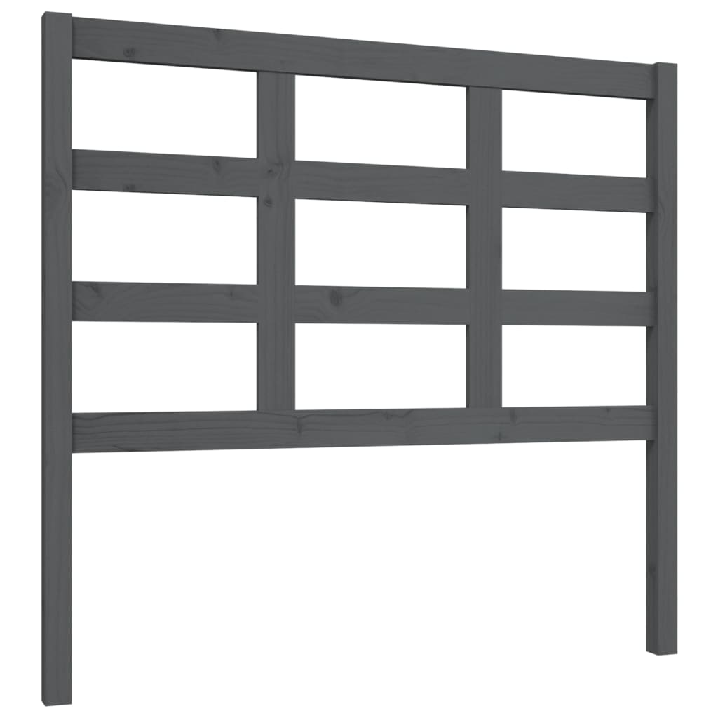 Vidaxl hoofdbord 105,5x4x100 cm massief grenenhout grijs