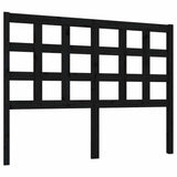 Vidaxl hoofdbord 125,5x4x100 cm massief grenenhout zwart
