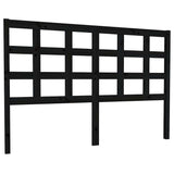 Vidaxl hoofdbord 145,5x4x100 cm massief grenenhout zwart