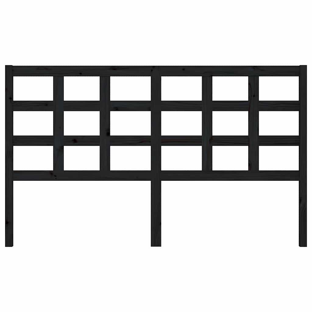 Vidaxl hoofdbord 165,5x4x100 cm massief grenenhout zwart