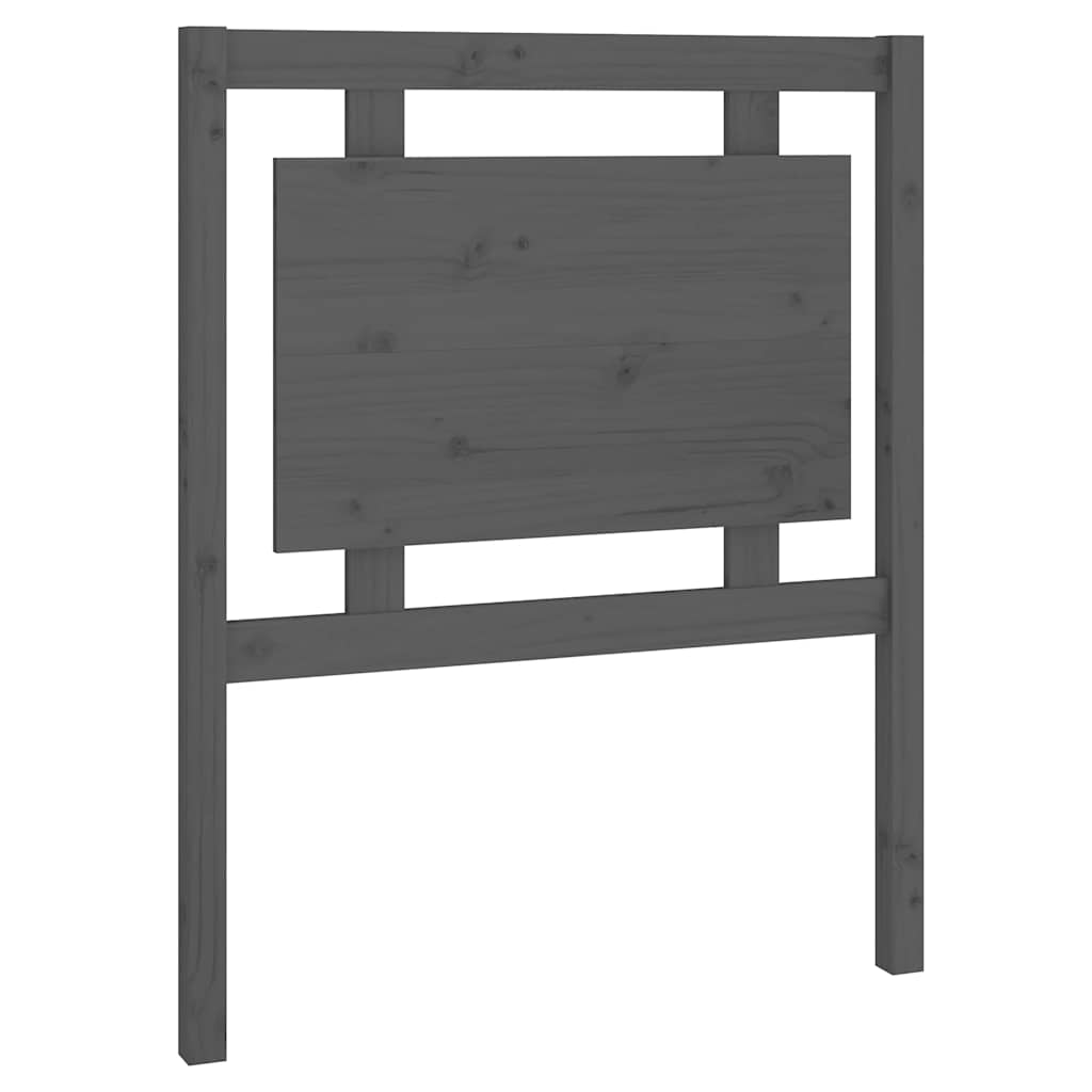 Vidaxl hoofdbord 80,5x4x100 cm massief grenenhout grijs
