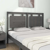 Vidaxl hoofdbord 145,5x4x100 cm massief grenenhout grijs