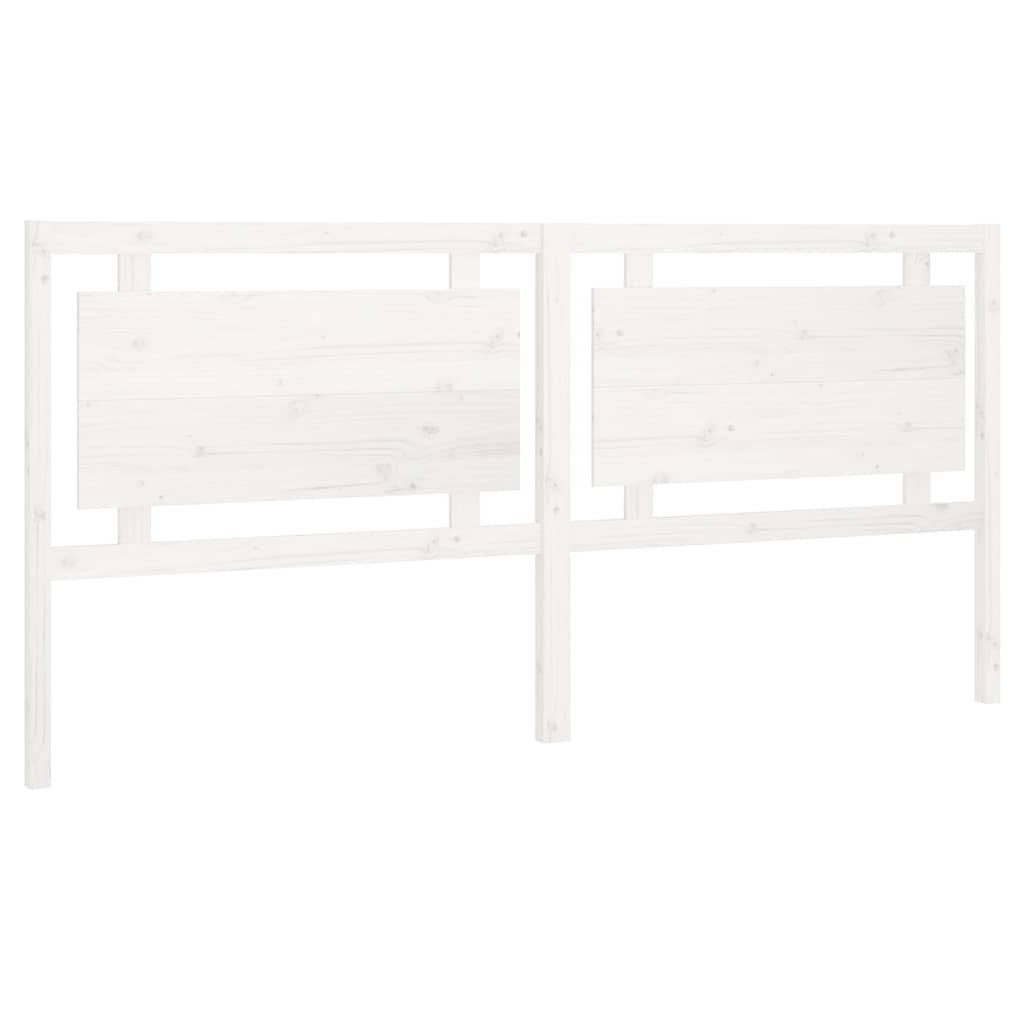 Vidaxl hoofdbord 205,5x4x100 cm massief grenenhout wit