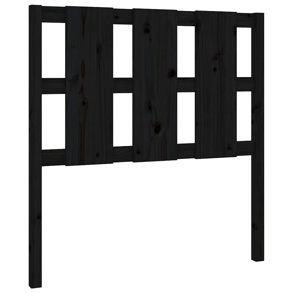 Vidaxl hoofdbord 95,5x4x100 cm massief grenenhout zwart