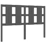 Vidaxl hoofdbord 125,5x4x100 cm massief grenenhout grijs
