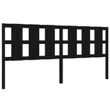 Vidaxl hoofdbord 205,5x4x100 cm massief grenenhout zwart