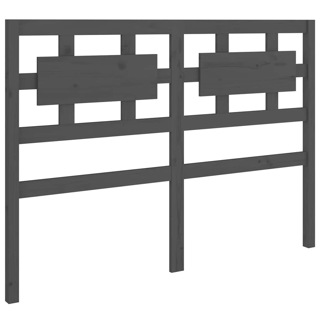Vidaxl hoofdbord 145,5x4x100 cm massief grenenhout grijs